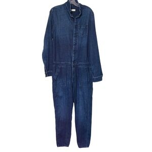Abercrombie & Fitch Denim Jumpsuit Size 4 Boilersuit Coveralls Western E…